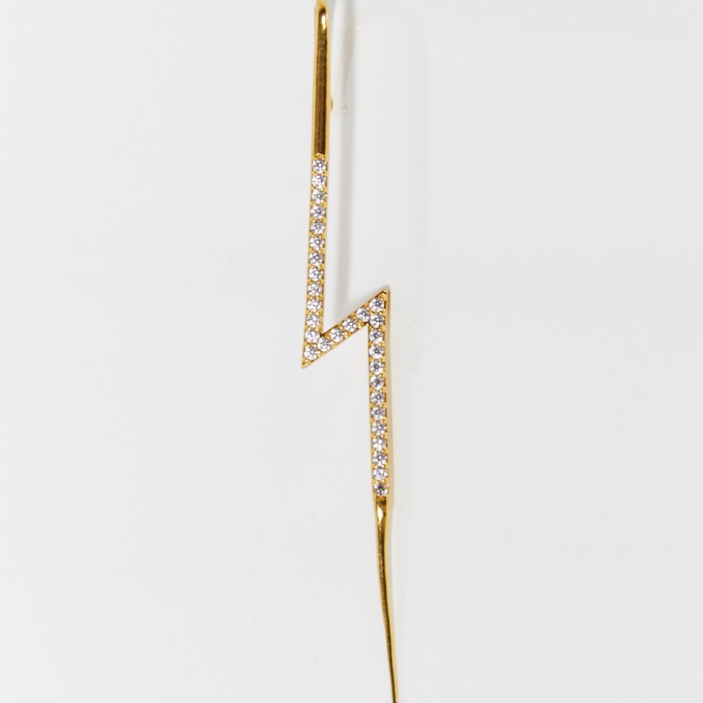 The Hottest Rhinestone Lightning Cuff Earring - Picture 4 of 5
